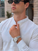 Sky Stand Collar Shirt