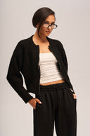 Cropped zip-up jumper