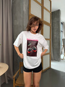 Disco Cherry Oversized Printed T-Shirt