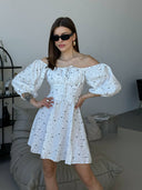 Floral Off-Shoulder Mini Dress