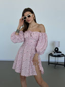 Floral Off-Shoulder Mini Dress