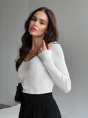 Джемпер в рубчик 