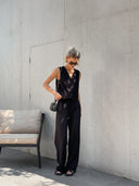 Busy Elastic-Waist Pants