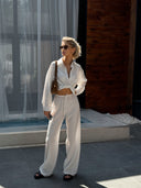 Busy Elastic-Waist Pants