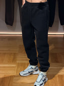Fleece Sweatpants with Stitching