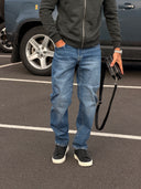 Zeo Distressed Straight Jeans