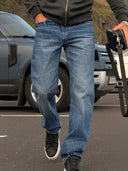 Zeo Distressed Straight Jeans