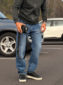 Zeo Distressed Straight Jeans