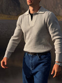 Ribbed Violet Jumper