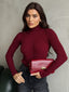 Ribbed knit turtleneck
