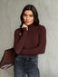 Ribbed knit turtleneck