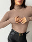Ribbed knit turtleneck