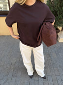 T-shirt w paski, rozmiar oversize