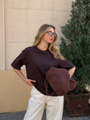 T-shirt w paski, rozmiar oversize