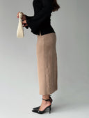 Kava Suede Midi Skirt