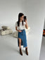 Asymmetric Denim Skirt