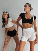 Bike shorts with seams