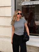 Ruby ribbed T-shirt