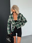Oversized checkered shirt
