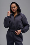 Krótki sweter z kapturem Mist 