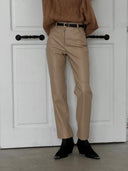 Proste skórzane spodnie 