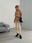 Proste skórzane spodnie 