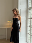 Silk Dress with Open Back