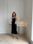 Silk Dress with Open Back