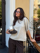 Lit Oversized Knit T-Shirt