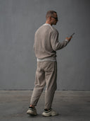 Knitted sweater with patch