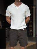 "Skill" Ribbed Polo T -Shirt