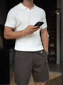 "Skill" Ribbed Polo T -Shirt