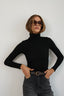 Suit ribbed turtleneck