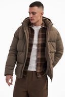 Short crinkle puffer jacket