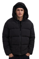 Short crinkle puffer jacket